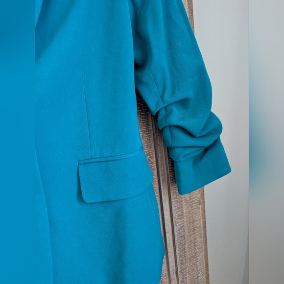 Michael Kors 2 Button Teal Women's Blazer Size 4 - Picture 8 of 14